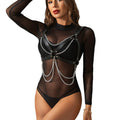 SUBBLIME - HARNESS-BH MIT KETTENDETAIL, EINE GRÖSSE Bustier Produktansicht