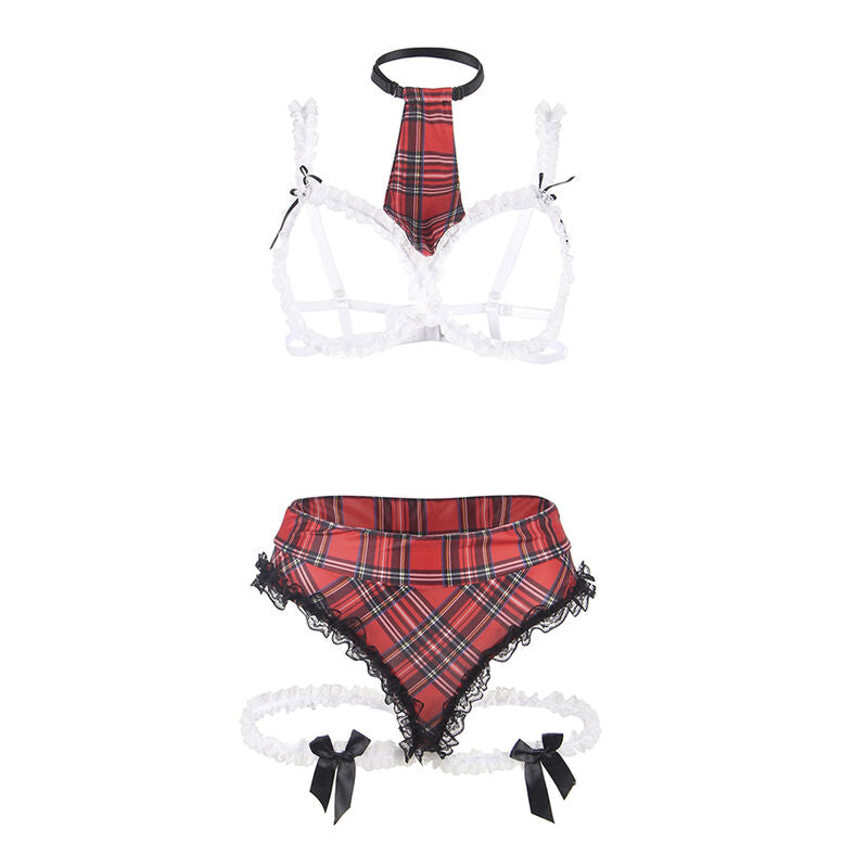 SUBBLIME - SEXY SCHULMDCHEN KOSTÜM MIT BH L/XL für sinnliche Momente