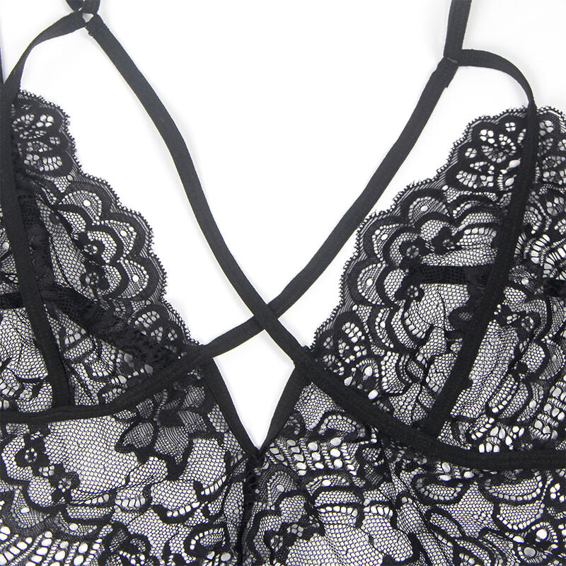 SUBBLIME - SPITZENBODY POLIZEIKOSTÜM SCHWARZ L/XL – Dessous-Body Bild 8