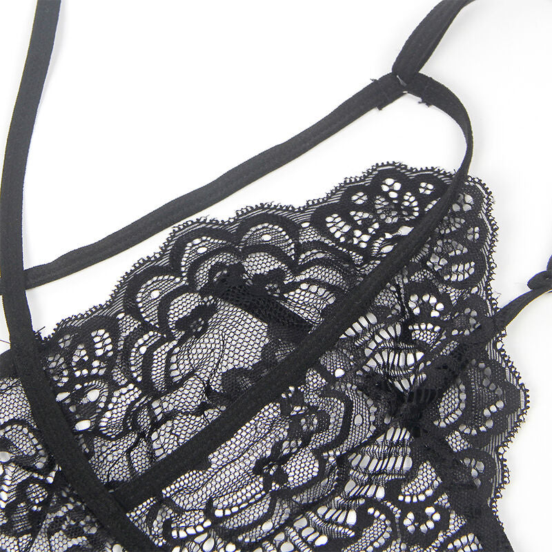SUBBLIME - SPITZENBODY POLIZEIKOSTÜM SCHWARZ L/XL – Dessous-Body Bild 9