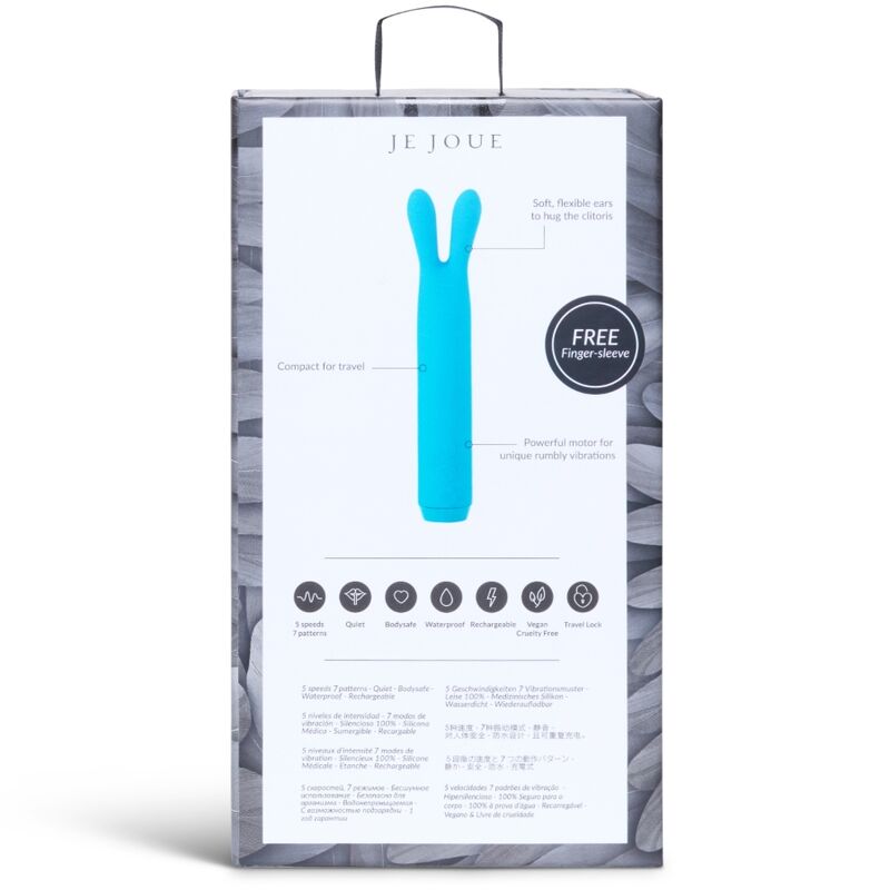 Je Joue Bullet Rabbit Teal – Klitorisstimulator, USB, wasserdicht, leise hochwertiges Sextoy bei Secret Pulse
