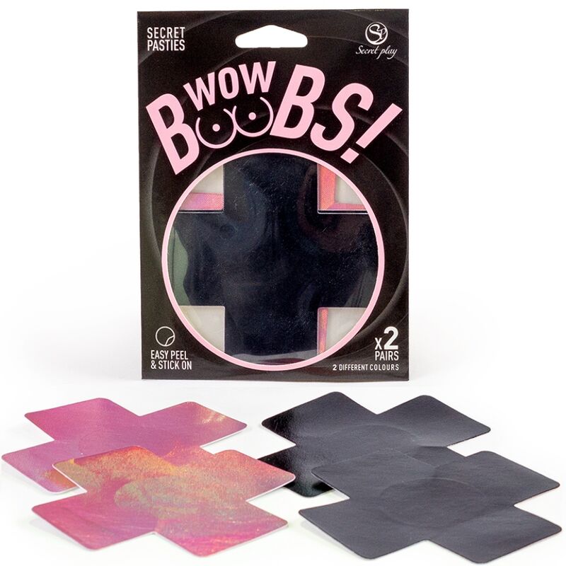 SECRET PLAY WOW TITTEN – Holographische Brustwarzenabdeckungen – Brust-Accessoire Bild 1