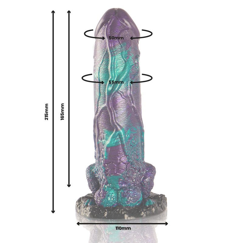 EPIC - BASILISK DILDO DOPPELT SCHUPPIG VERGNÜGEN, GROSSE GRÖSSE – Dildo Bild 2