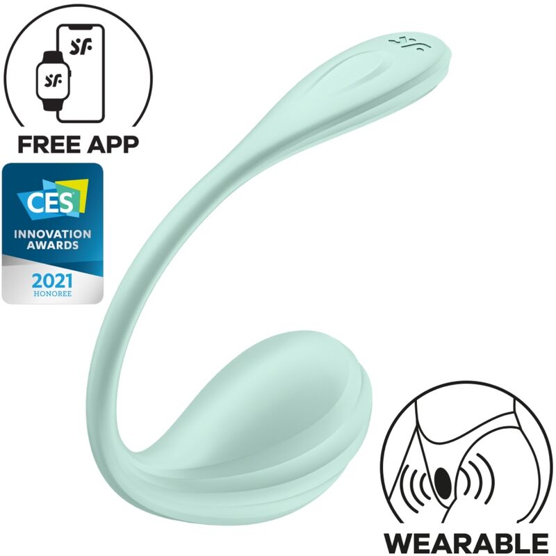 SATISFYER - SMOOTH PETAL G-POINT STIMULATOR WASSERGRÜN KOSTENLOSE APP – Klitorisstimulator Bild 1