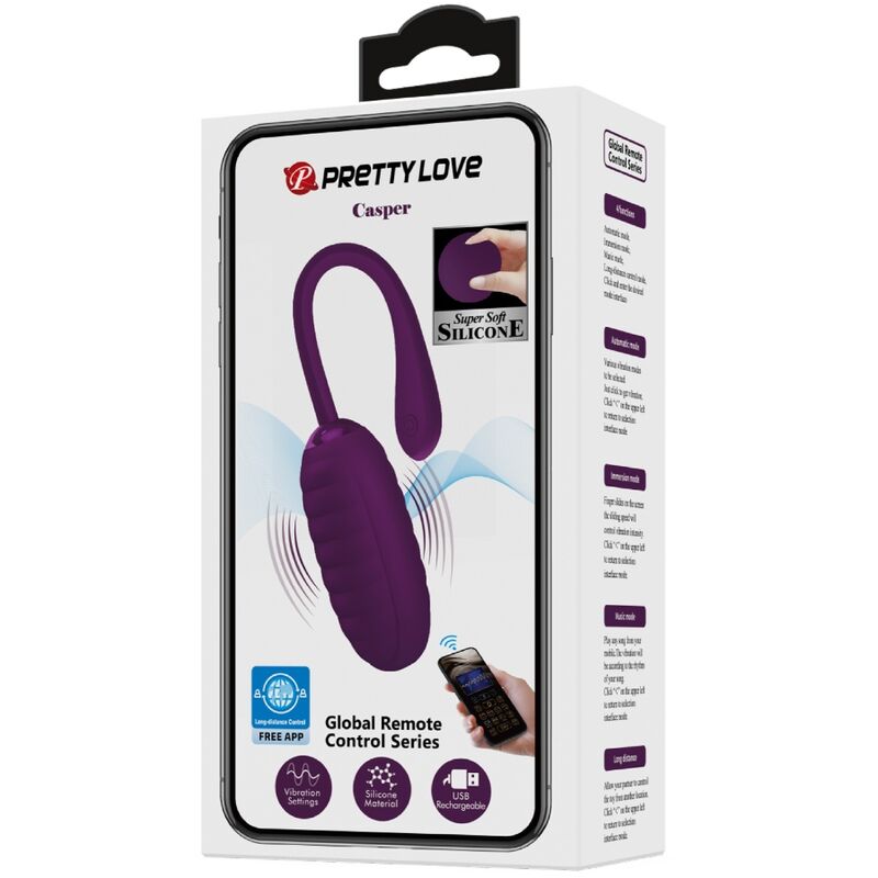 PRETTY LOVE - CASPER LILA WIEDERAUFLADBARES VIBRIERENDES EI – Vibrator Bild 26