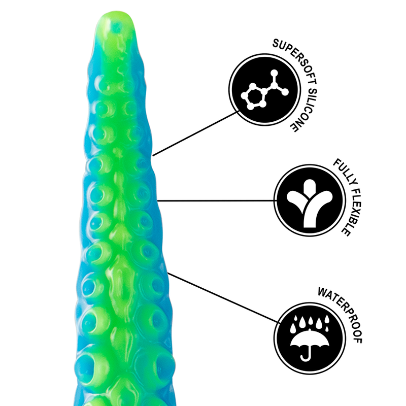 EPIC - SCYLLA FLUORESZIERENDER DÜNNER TENTAKEL-DILDO, GROSSE GRÖSSE – Dildo Bild 10