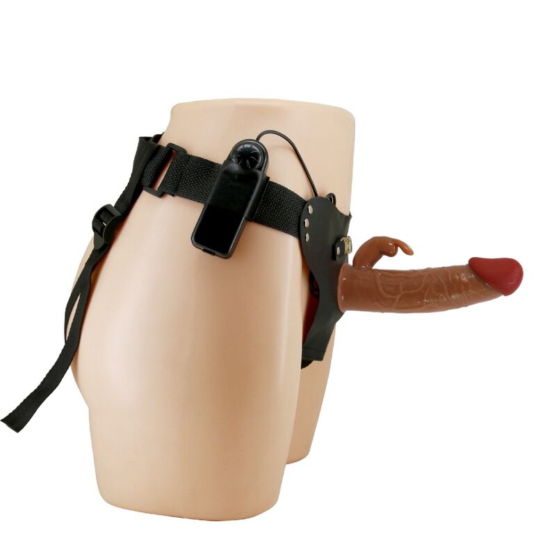 PRETTY LOVE - MARION HARNESS UNIVERSAL SLIP MIT VIBRATIONSDILDO 19 CM BRAUN – Dildo Bild 5