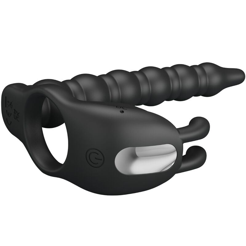 PRETTY LOVE - BLACKNEY PENISRINGE MIT VIBRATOR-PLUG – Penisring Bild 3