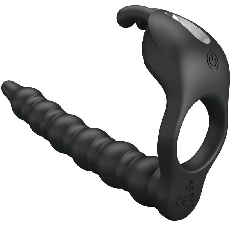 PRETTY LOVE - BLACKNEY PENISRINGE MIT VIBRATOR-PLUG – Penisring Bild 1