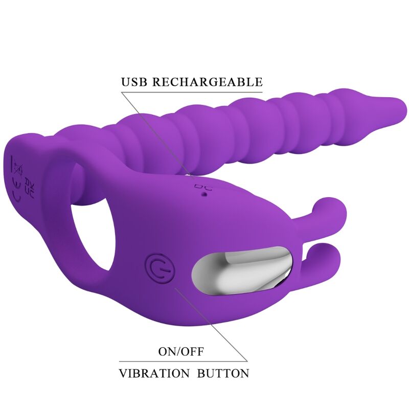 PRETTY LOVE - BLACKNEY PENISRINGE MIT VIBRATOR-PLUG – Penisring Bild 9