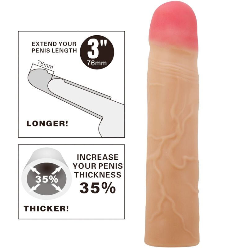 PRETTY LOVE - KYLIAN EXTENSIONING STIMULATING PENSE COVER – Penishülle Bild 9