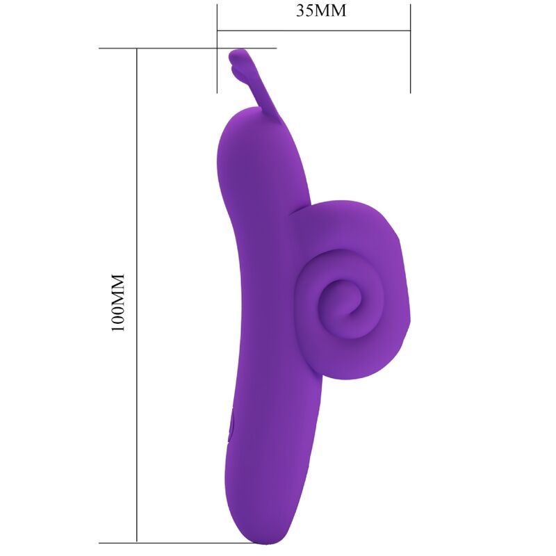 PRETTY LOVE - SNAIL LEISTUNGSSTARKER LILA FINGERSTIMULATOR für sinnliche Momente allein oder zu zweit