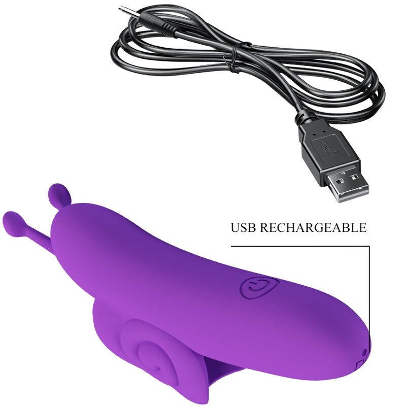 PRETTY LOVE - SNAIL LEISTUNGSSTARKER LILA FINGERSTIMULATOR für intensive Stimulation und Self-Love