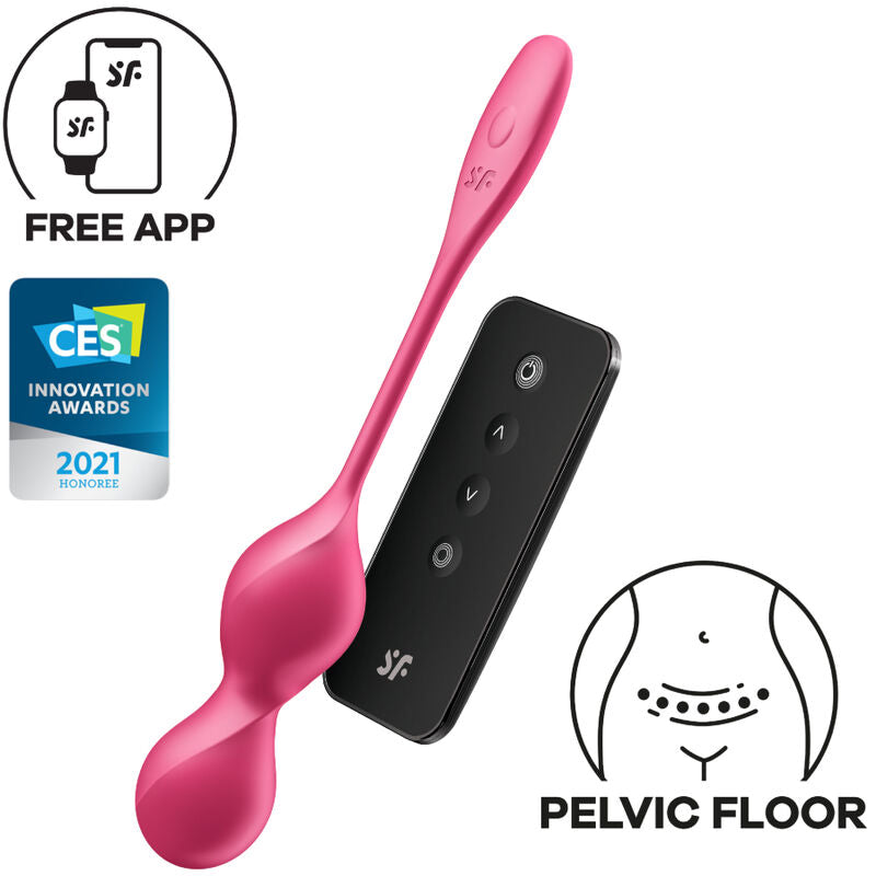 SATISFYER - LOVE BIRDS 2 VIBRIERENDE KEGEL-KUGELN + KOSTENLOSE APP Liebeskugeln Produktansicht und Details