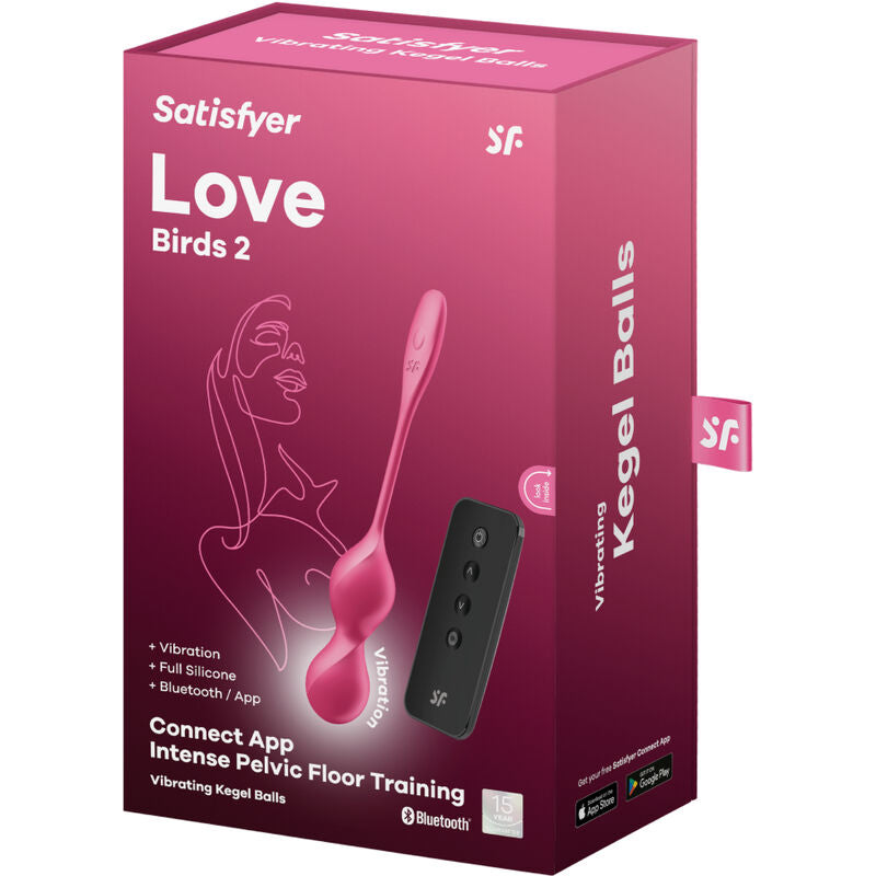 SATISFYER - LOVE BIRDS 2 VIBRIERENDE KEGEL-KUGELN + KOSTENLOSE APP Liebeskugeln Produktansicht und Details