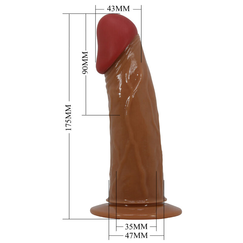PRETTY LOVE - STARKS HARNESS SLIP MULTI-SPEED VIBRATION DILDO 17,5 CM HELLBRAUN – Dildo Bild 12