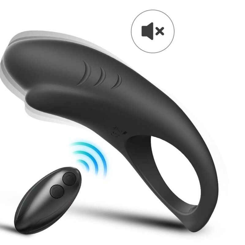 ARMONY - SHARK VIBRATORRING FÜR PAARE FERNBEDIENUNG SCHWARZ – Vibrator Bild 4