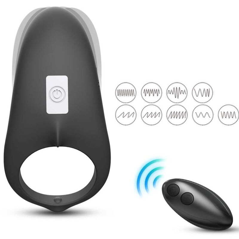 ARMONY - SHARK VIBRATORRING FÜR PAARE FERNBEDIENUNG SCHWARZ – Vibrator Bild 1