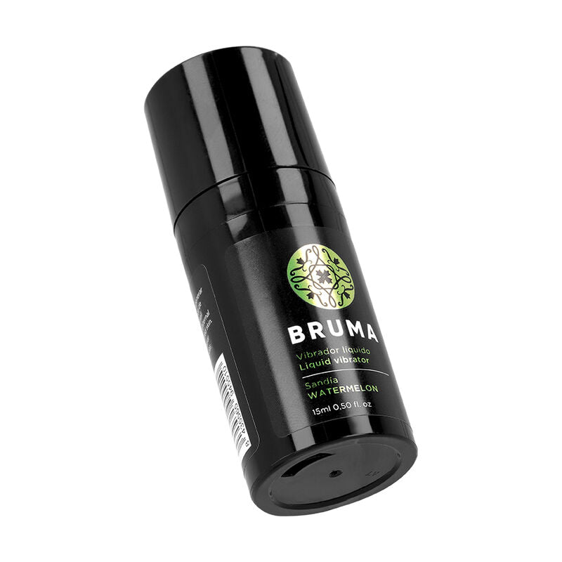 BRUMA - FLÜSSIGER VIBRATOR ULTRA GLEITENDE WASSERMELONE 15 ML Gleitgel Produktverpackung und Details