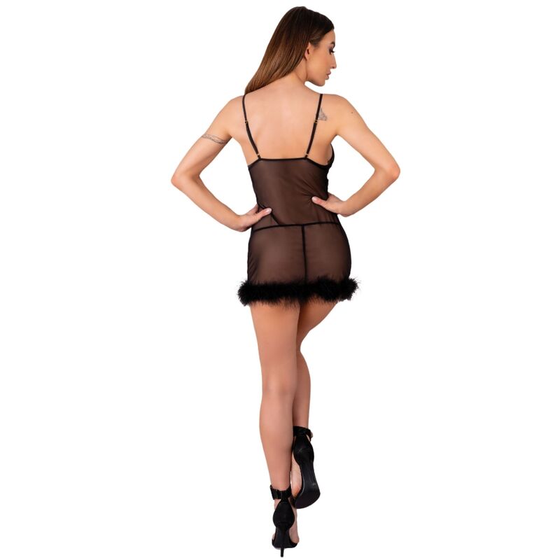 LIVCO CORSETTI FASHION - ZERUNAM SET BABYDOLL + SCHWARZER TANGA Detailansicht bei Secret Pulse