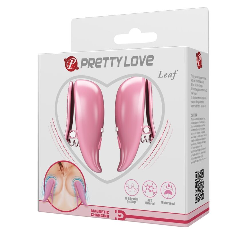 PRETTY LOVE - LEAF VIBRIERENDE NIPPELKLEMMEN ROSA – Nippelklemme Bild 15