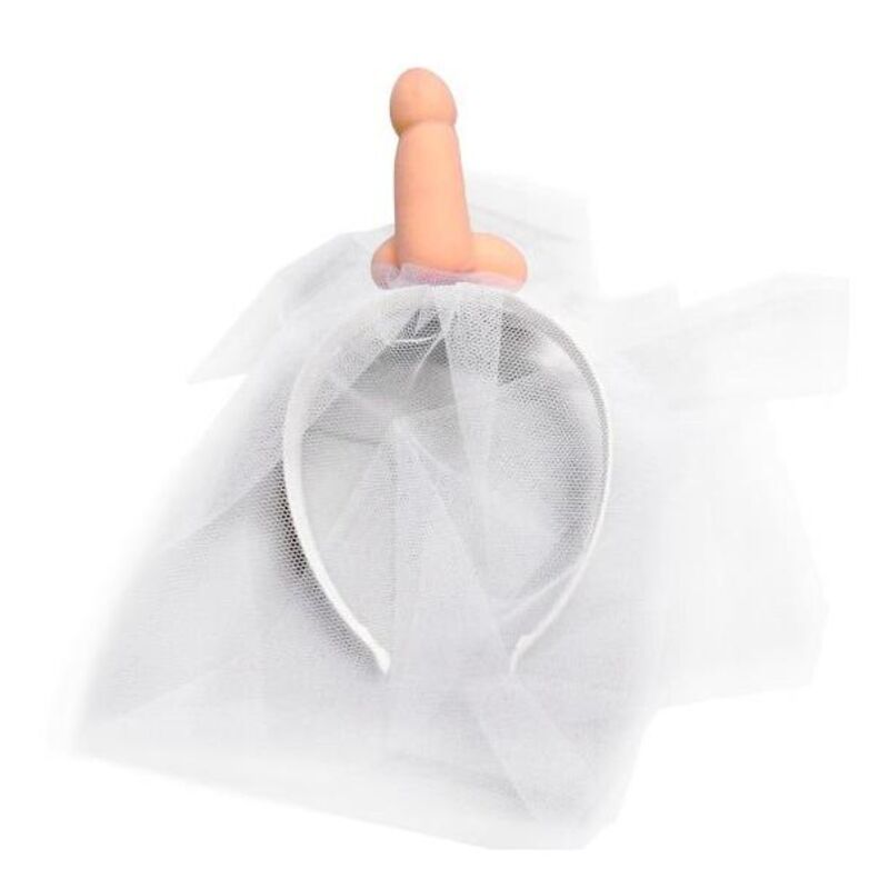 DIABLO PICANTE - WEISSER BRAUTSCHLEIER MIT PENIS – Erotik-Zubehör Bild 1