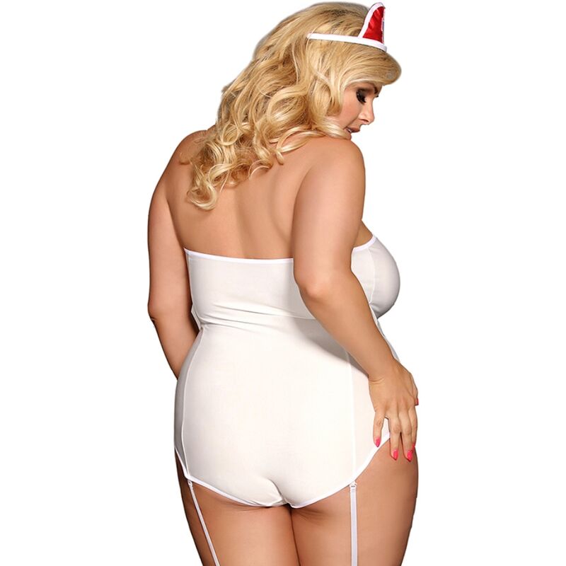 SUBBLIME - SEXY KRANKENSCHWESTER KOSTÜM MIT TEDDY L/XL – Rollenspiel-Kostüm Bild 3