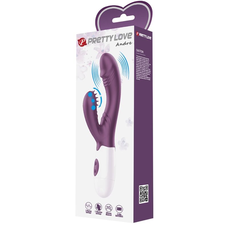 PRETTY LOVE - ANDRE RABBIT VIBRATOR & G-PUNKT-STIMULATOR LILA – Rabbit Vibrator Bild 20