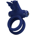 PRETTY LOVE - JAMELE DOPPELRING MIT VIBRATION & SCHMETTERLINGSTIMULATOR BLAU – Vibrator Bild 1