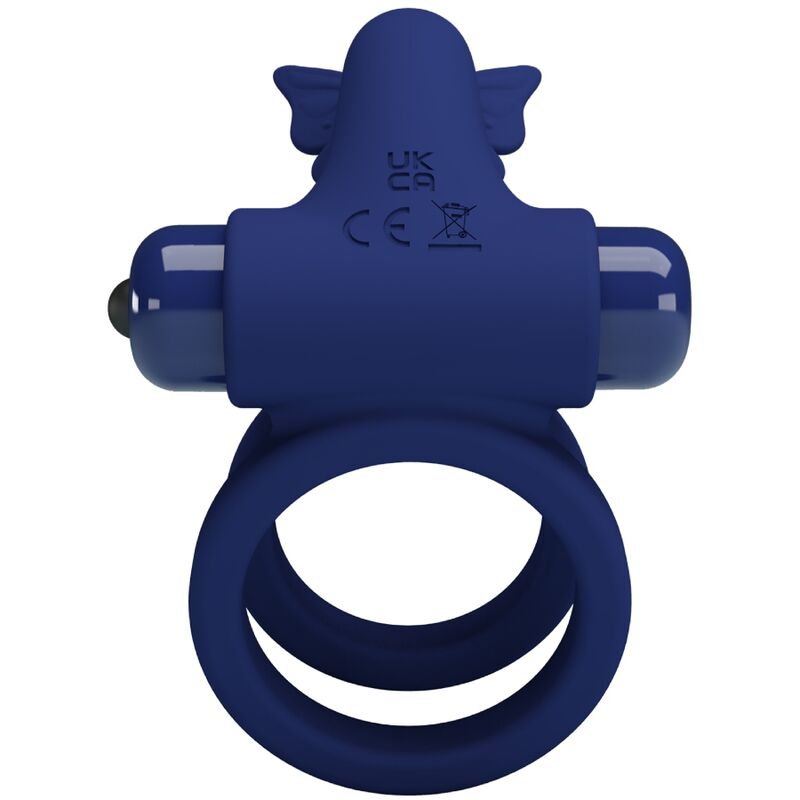 PRETTY LOVE - JAMELE DOPPELRING MIT VIBRATION & SCHMETTERLINGSTIMULATOR BLAU – Vibrator Bild 7
