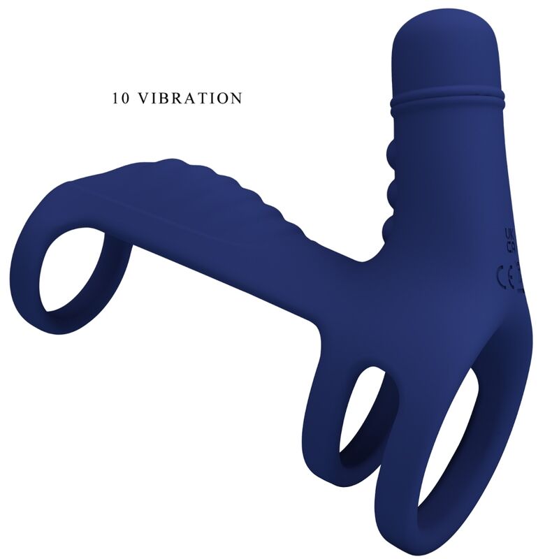 PRETTY LOVE - ELISH VIBRATIONSRING MIT VERLNGERUNG BLAU – Erotik-Zubehör Bild 13