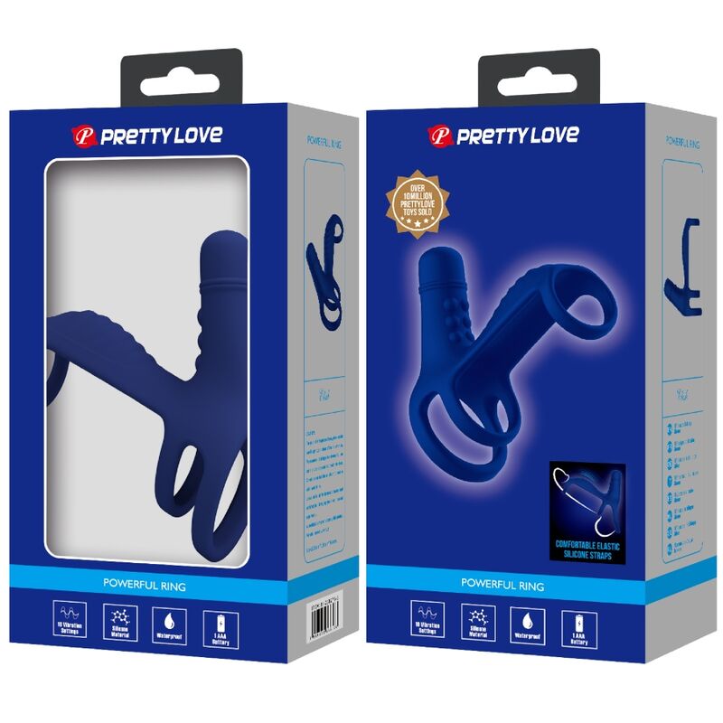 PRETTY LOVE - ELISH VIBRATIONSRING MIT VERLNGERUNG BLAU – Erotik-Zubehör Bild 16