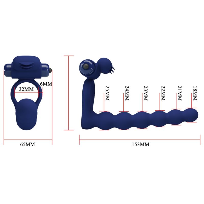 PRETTY LOVE - AJMAL VIBRATIONSRING MIT STECKER BLAU – Erotik-Zubehör Bild 13