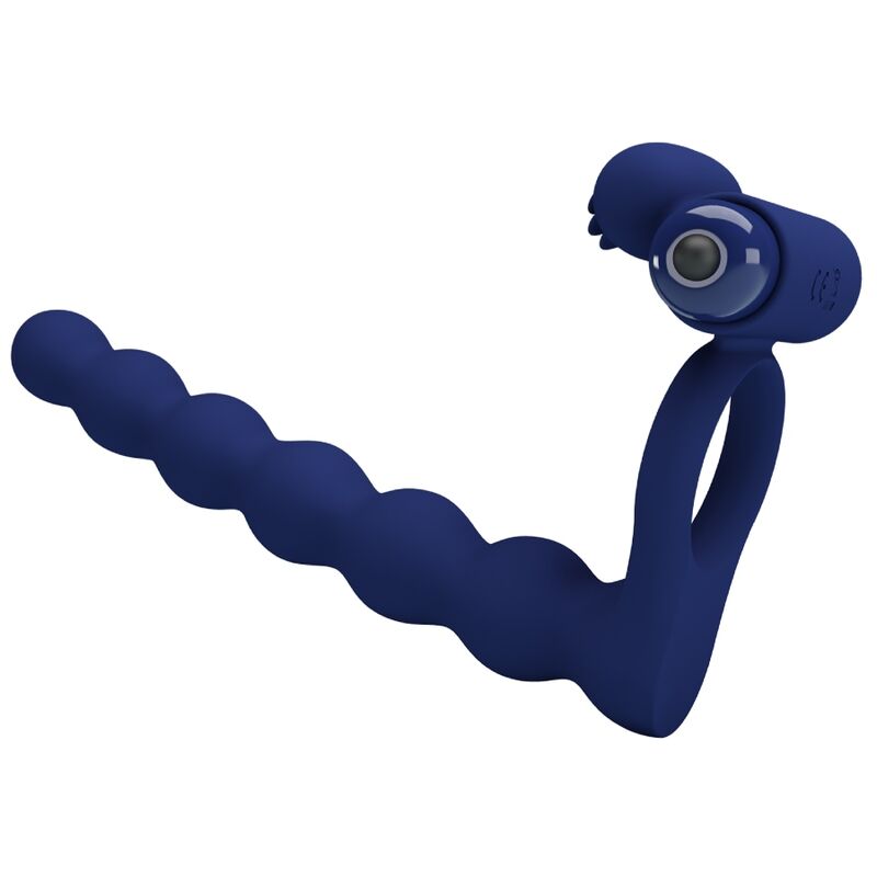 PRETTY LOVE - AJMAL VIBRATIONSRING MIT STECKER BLAU – Erotik-Zubehör Bild 1