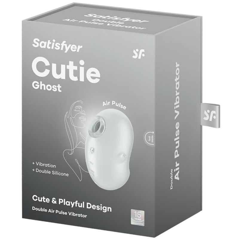 SATISFYER - CUTIE GHOST AUFLEGEVIBRATOR WEISS für sinnliche Momente allein oder zu zweit