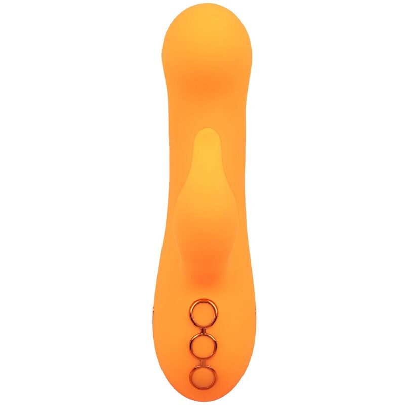 CalExotics Montecito Muse Rabbit Vibrator Orange – Doppelstimulator, 10 Vibrationsfunktionen, USB wiederaufladbar – Rabbit Vibrator Bild 3