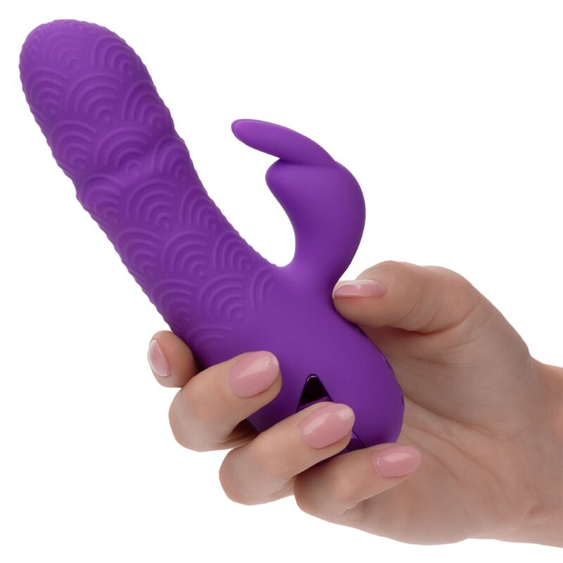 CalExotics Manhattan Beach Marvel Rabbit Vibrator Lila – Doppelmotor, 10 Vibrationsfunktionen, USB wiederaufladbar – Rabbit Vibrator Bild 1