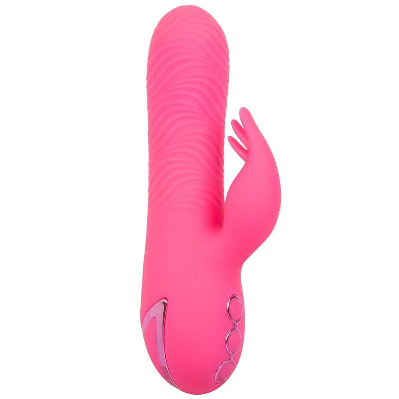 CalExotics Sacramento Sweetie Rabbit Vibrator Pink – Doppelmotor, 10 Vibrationsfunktionen, 3 Rotationsgeschwindigkeiten, USB wiederaufladbar – Rabbit Vibrator Bild 5