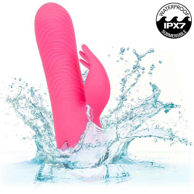 CalExotics Sacramento Sweetie Rabbit Vibrator Pink – Doppelmotor, 10 Vibrationsfunktionen, 3 Rotationsgeschwindigkeiten, USB wiederaufladbar – Rabbit Vibrator Bild 12