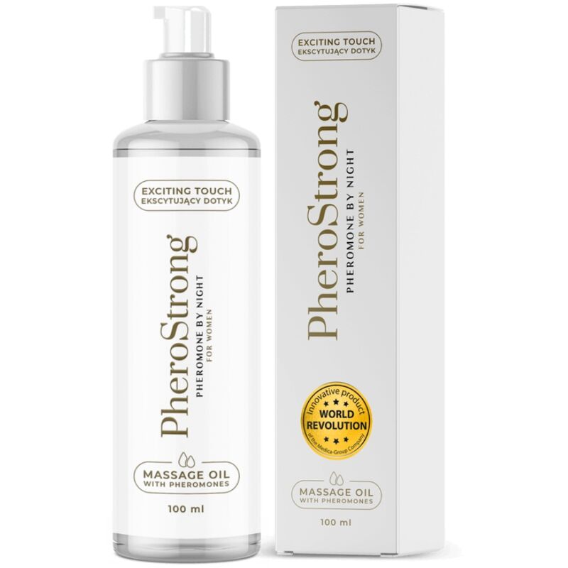 PHEROSTRONG - MASSAGEÖL FÜR DIE NACHT FÜR FRAUEN 100 ML Produktansicht und Details