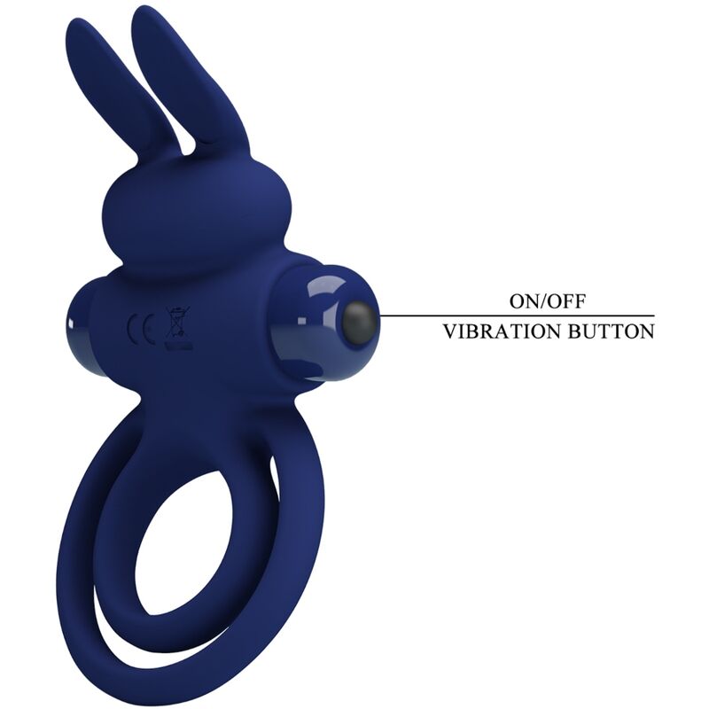 PRETTY LOVE - DAREY DOPPELTER VIBRATIONSRING KANINCHEN BLAU – Erotik-Zubehör Bild 13