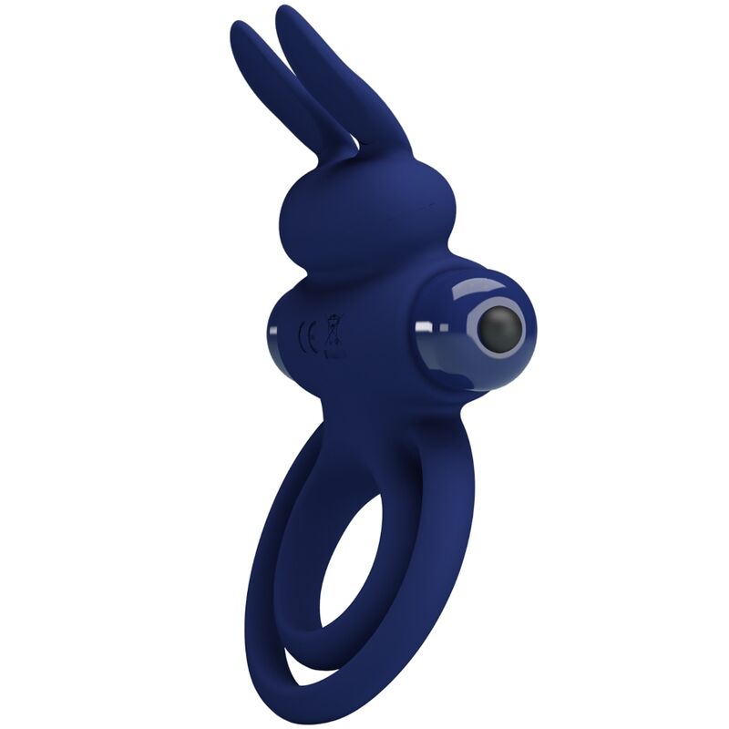 PRETTY LOVE - DAREY DOPPELTER VIBRATIONSRING KANINCHEN BLAU – Erotik-Zubehör Bild 4