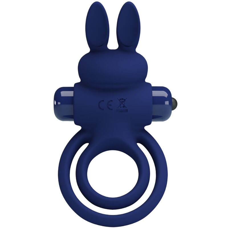 PRETTY LOVE - DAREY DOPPELTER VIBRATIONSRING KANINCHEN BLAU – Erotik-Zubehör Bild 5
