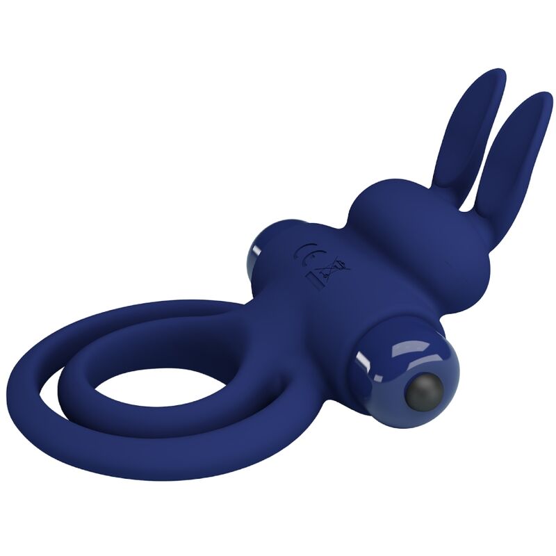 PRETTY LOVE - DAREY DOPPELTER VIBRATIONSRING KANINCHEN BLAU – Erotik-Zubehör Bild 8