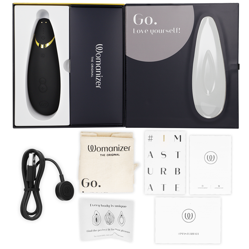 WOMANIZER - PREMIUM 2 KLITORALSTIMULATOR SCHWARZ Klitorisstimulator diskret online kaufen