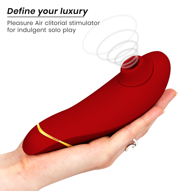 WOMANIZER - PREMIUM 2 KLITORALSTIMULATOR BORDEAUX Produktansicht und Details