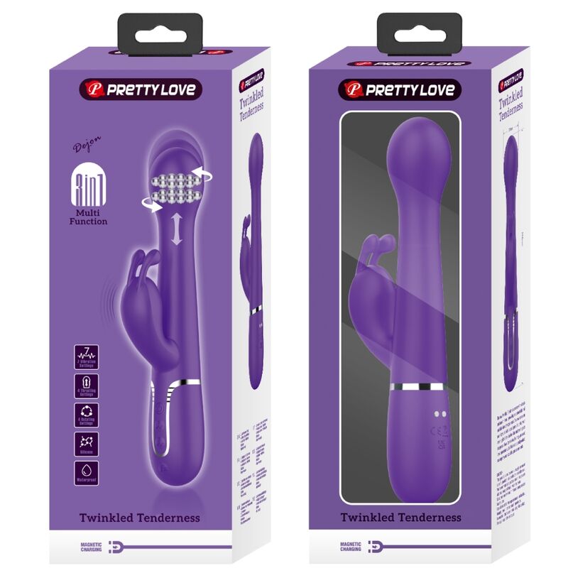 PRETTY LOVE - DEJON RABBIT VIBRATOR 3 IN 1 MULTIFUNKTIONS-LILA – Rabbit Vibrator Bild 21