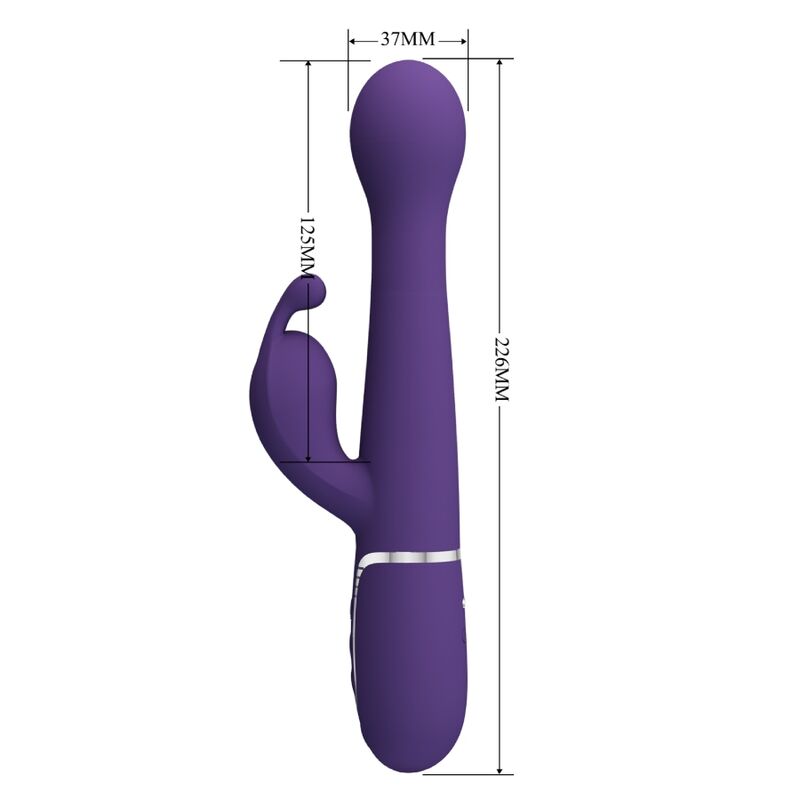 PRETTY LOVE - DEJON RABBIT VIBRATOR 3 IN 1 MULTIFUNKTIONS-LILA – Rabbit Vibrator Bild 15