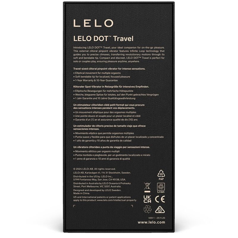 LELO DOT Travel Klitoris-Stimulator Lila – 8 Vibrationsmodi & Kompakt | Secret Pulse Produktansicht und Details