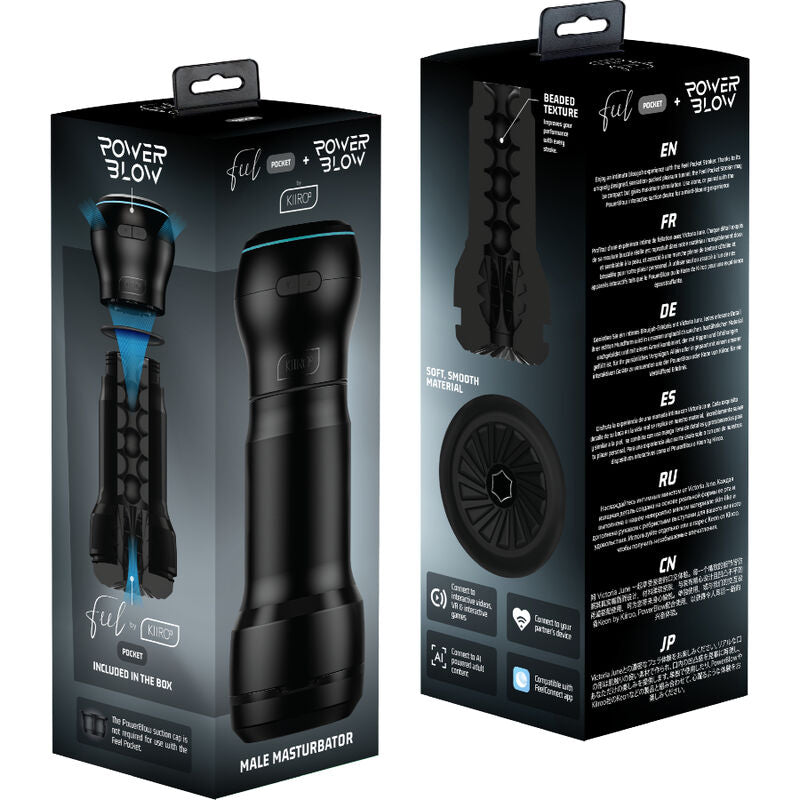 KIIROO - FEEL POCKET-MASTURBATOR FÜR MÄNNER + POWER-BLOW für sinnliche und diskrete Momente